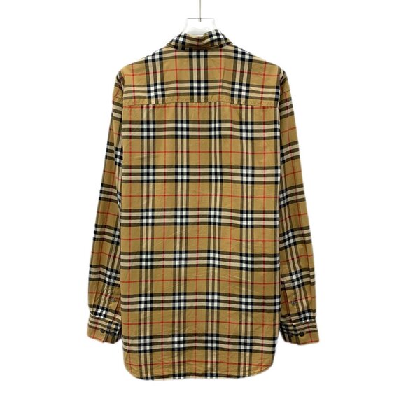CM0438 Burberry Beige Nova Check Long Sleeve Button-Up Shirt - Picture 2 of 7